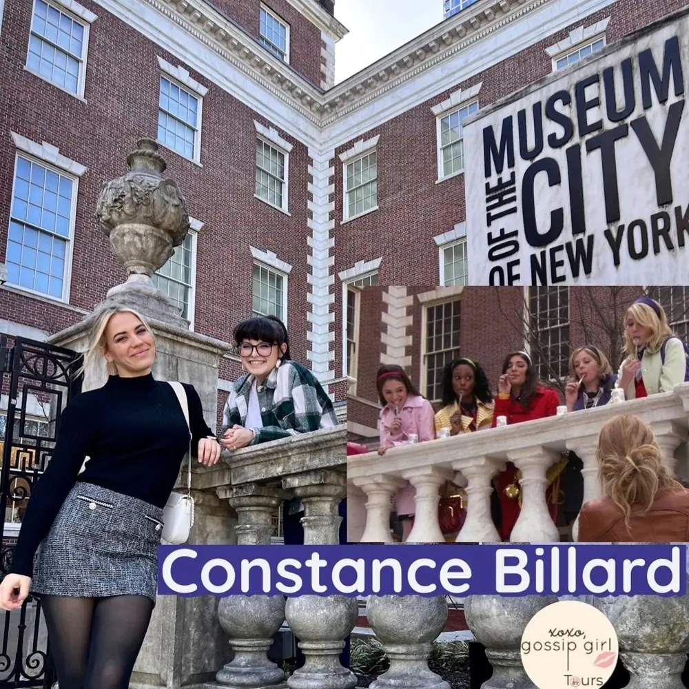 Group on the steps of the Museum of the City of New York, the Constance Billard school exterior in Gossip Girl